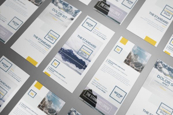 DL品牌传单样机素材模板 DL Flyer Mockups