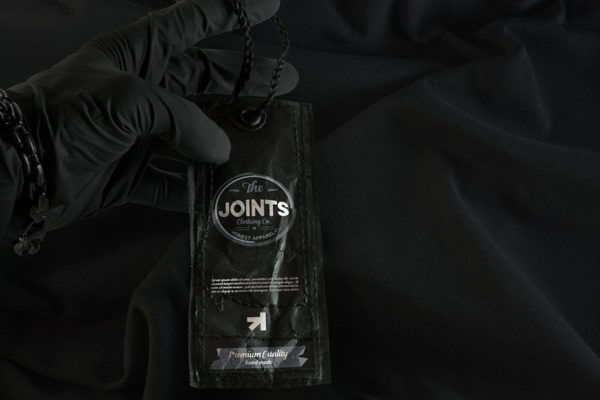 黑色品牌服装吊牌标签样机素材模板 Black Edition Tag Label Mockup