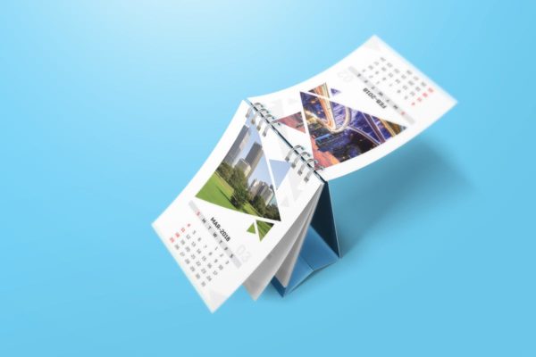 活页台历日历样机素材模板 Desk Calendar Mockups