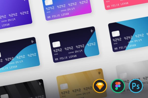 信用卡银行卡外观设计样机素材模板 Credit Card Mockups