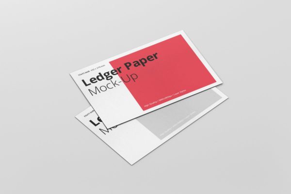 Ledger纸张印刷演示样机素材模板 Ledger Paper Mockup – 17×11