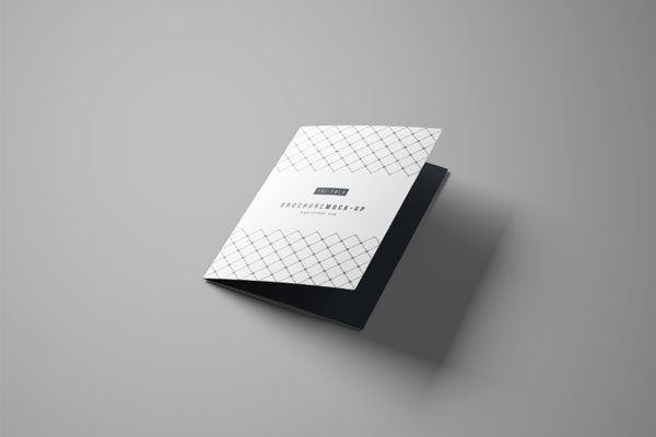 智能三折页广告小册子样机素材