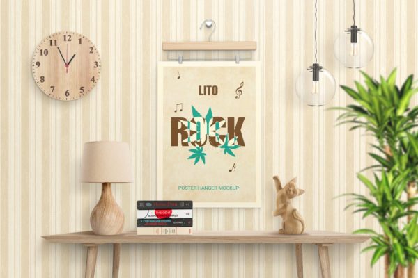 墙挂海报广告展示样机素材 Poster Hanger Mockups