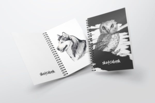 A5规格活页记事本样机素材 A5 Spiral Notebook Mockups