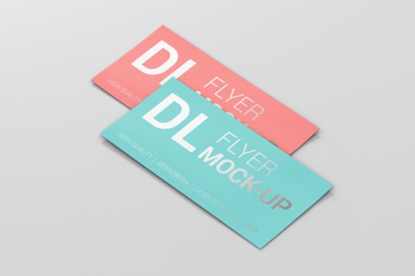 DL广告品牌传单样机素材模板 Flyer DL Mock-Ups
