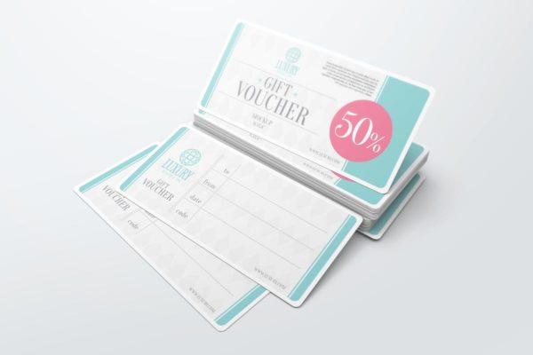 礼品券/优惠券样机素材Vol.2 Gift Voucher Mockups 2