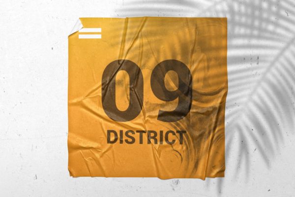 胶合效果广告海报设计样机素材 Poster Glued Effect Mockups