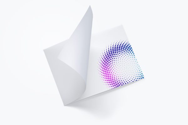 A4横向双折设计小册子传单设计图预览样机素材02 A4 Landscape Bi Fold Brochure Mockup 02