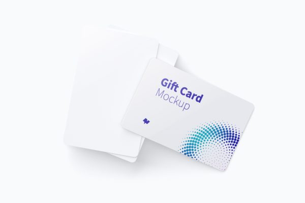 会员礼品积分卡外观设计效果图样机素材03 Gift Card Mockup 03