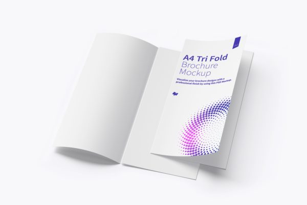 A4三折页设计传单设计印刷效果图样机素材06 A4 Trifold Brochure Mockup 06