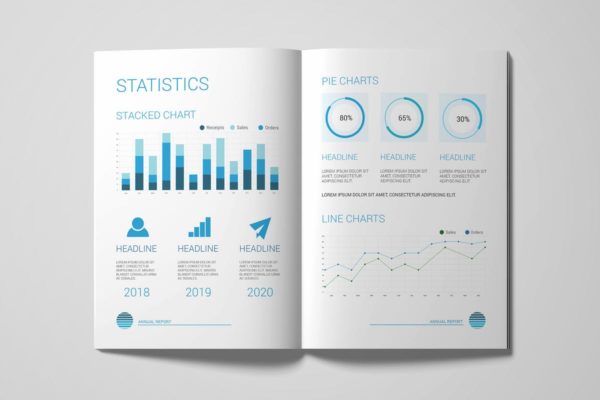 A5企业市场营市场销数据报告样机素材 A5 Magazine Mockup