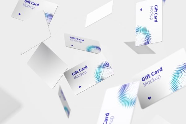 礼品卡积分卡卡片设计设计多视角预览样机素材模板05 Gift Card Mockup 05