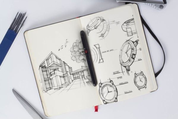 素描笔记本样机素材展示模板 Sketch Book Mock Up