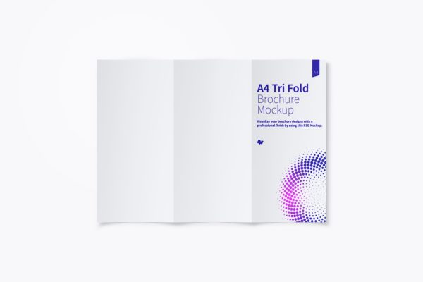 A4纸尺寸三折页传单小册子设计样机素材03 A4 Trifold Brochure Mockup 03