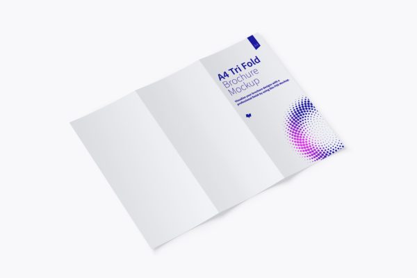 A4三折页折叠传单＆小册子设计效果预览样机素材02 A4 Trifold Brochure Mockup 02