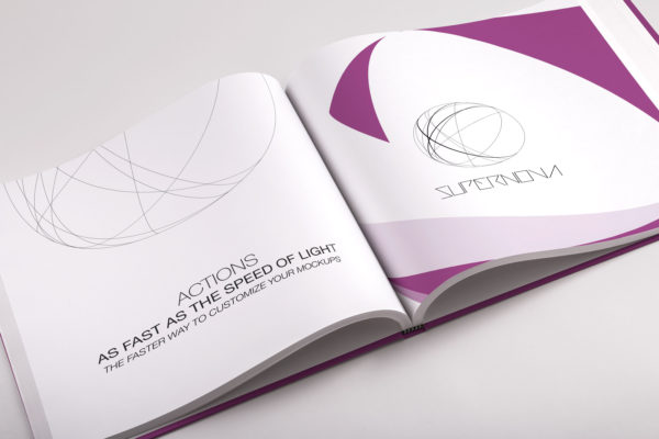 精装大方格图书内页排版设计效果图PSD样机素材04 Hardcover Large Square Book PSD Mockup 04