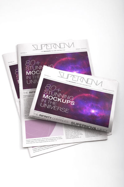 新闻报纸排版设计效果图PSD样机素材01 Newspaper PSD Mockup 01