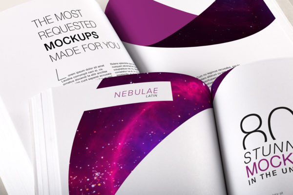 软封图书内页排版设计印刷效果图PSD样机素材04 Softcover Trade Book PSD Mockup 04