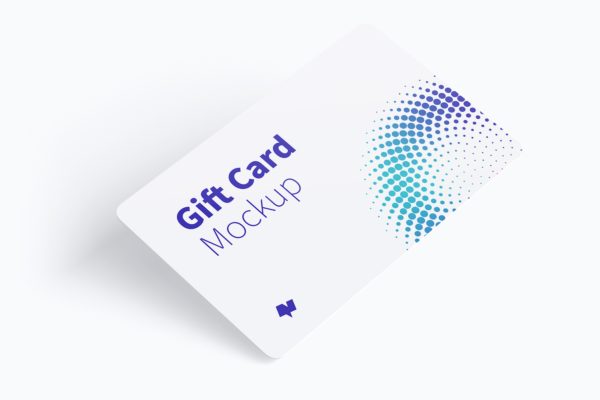 礼品积分卡设计制作效果图样机素材01 Gift Card Mockup 01