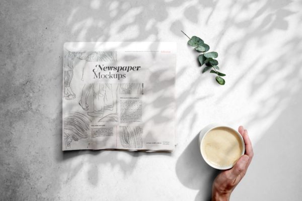 报纸版式设计排版效果图展示样机素材模板 Newspaper Mockup Templates