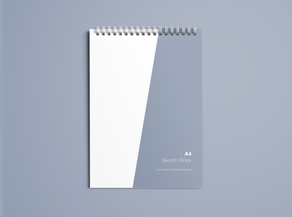 A4标准尺寸活页记事本封面设计样机素材 A4 Sketch Book Mockup