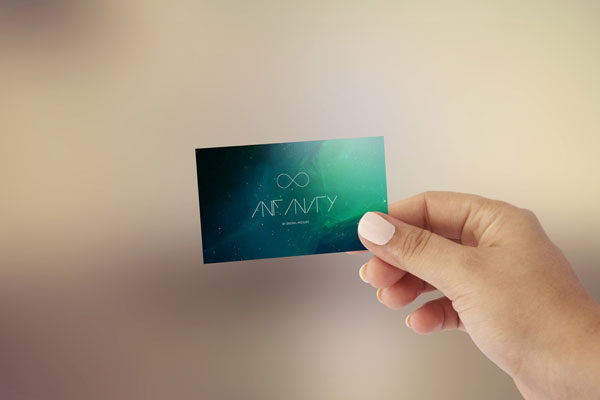 手持企业名片设计效果图样机素材3 Business Card Mockup 3