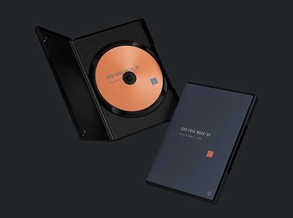 DVD光碟盒封面设计样机素材模板 DVD Case Mockup