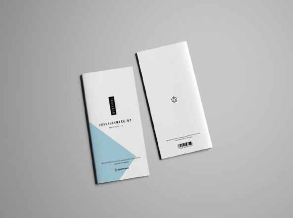 企业宣传册封面&封底设计效果图PSD样机素材 Vertical Brochure Mockup Psd