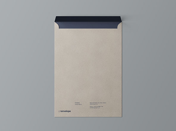 C4标准尺寸信封设计图样机素材 C4 Envelope Mockup