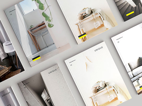 简约风杂志封面设计等距网格样机素材模板 Simple Magazine Mockup