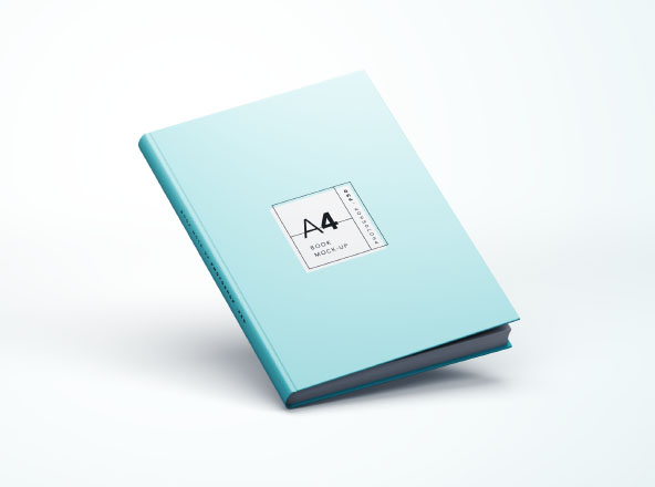 简约风A4规格记事本封面设计PSD样机素材 Simple A4 Book Mockup PSD