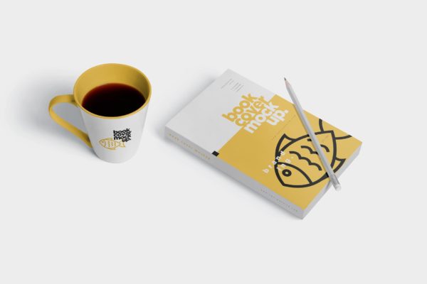 定制图书记事本封面设计预览样机素材 Realistic Book Cover Mockups