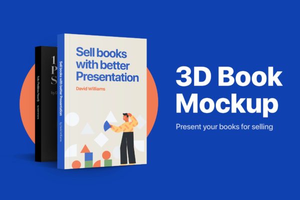 图书设计3D效果图样机素材模板 3D Book Mockup