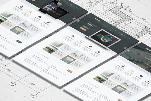 A4传单印刷效果图等距网格样机素材模板 Isometric A4 Paper Mockup