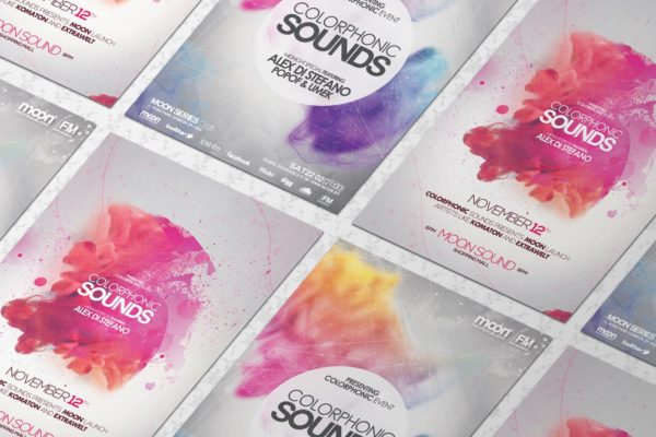 优雅水彩装饰元素海报设计效果图样机素材 Elegant Flyer Mock up