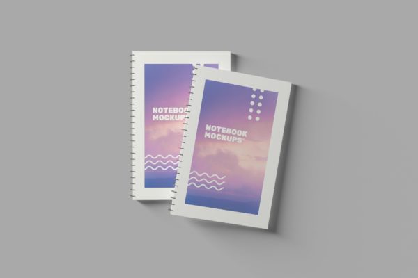 活页记事本封面设计效果图样机素材 Notebook Mockups