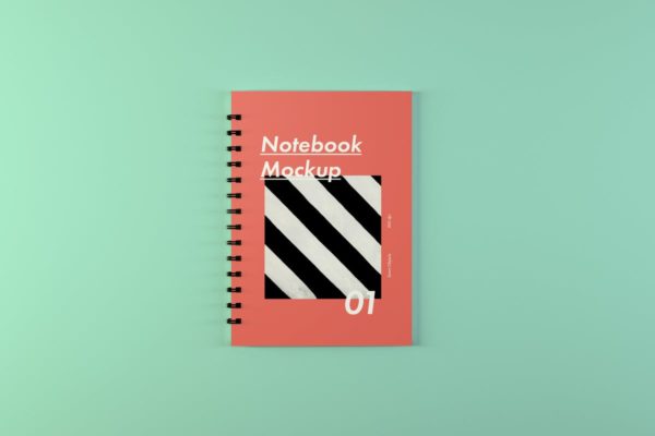 活页记事本封面设计效果图预览样机素材 Notebook Mockups