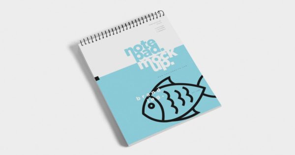 活页记事本封面图案设计效果图样机素材 Ringed Notepad Mockups