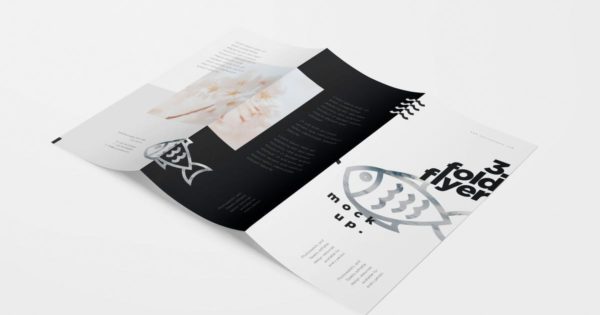 三折传单设计效果图样机素材 Tri-Fold Flyer Mockups