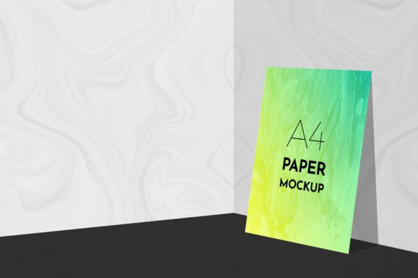 简约风A4纸张设计预览样机素材模板 A4 Paper Mockups