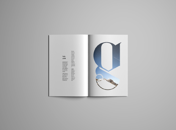 产品手册/宣传册设计效果图样机素材模板 Tabloid Brochure Mockup – Photoshop