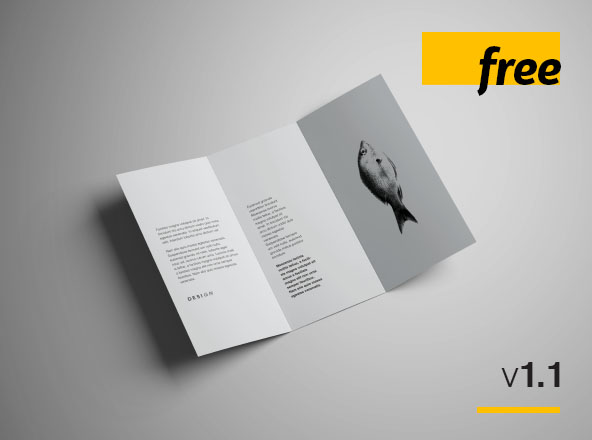 多角度三折页宣传单设计效果图样机素材 Free Advanced Trifold Brochure Mockup – 7 Angles