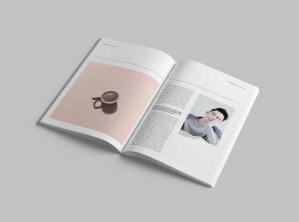 软封面图书设计效果样机素材模板 Softcover Book Mockup