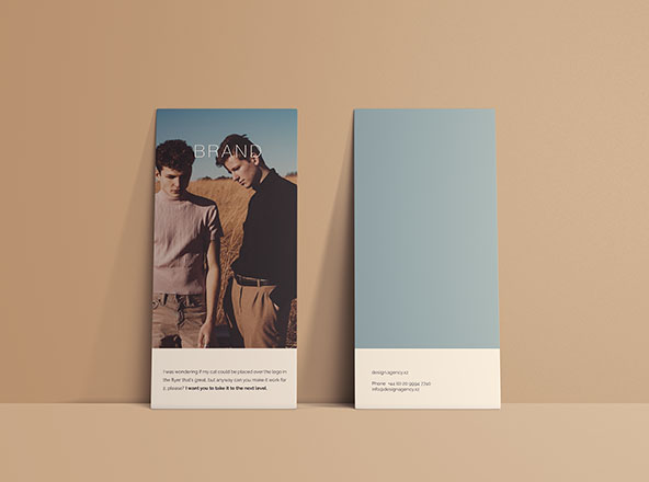 传单双面设计效果图样机素材模板 Vertical Flyer Mockup