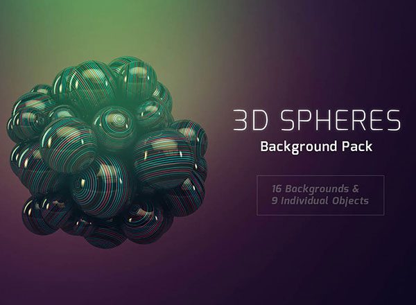 特别的3D球体背景图片 Free 3D Sphere Backgrounds