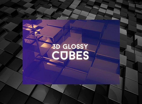 光滑的3D立方体背景图片 Free 3D Glossy Cube Backgrounds