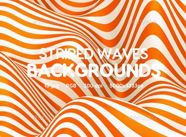 条纹波浪背景图片纹理 Striped Waves Backgrounds