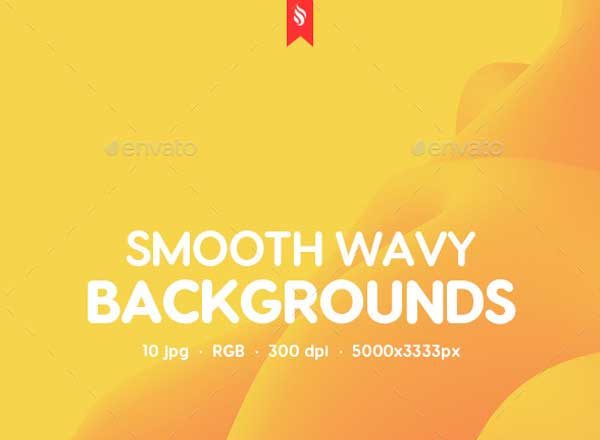 光滑波浪形背景图片 Smooth Wavy Backgrounds