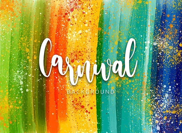 嘉年华水彩背景图片 Watercolor carnival background
