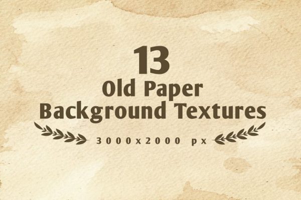 13种风格老式纸张纹理背景图片 Set of 13 old paper backgrounds